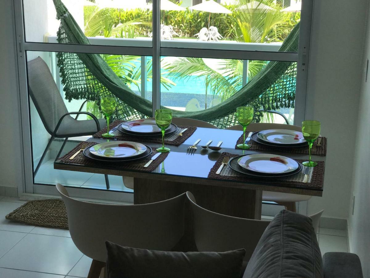 Flat Excelente Em Porto De Galinhas Palm Village Acqua Frente Para As Piscinas Exterior photo
